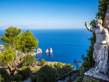 Capri island in a beautiful summer day in Italy