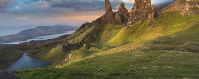 Old Man of Storr on the Isle of Skye in Scotland. Beautiful scottish landscape. High quality photo