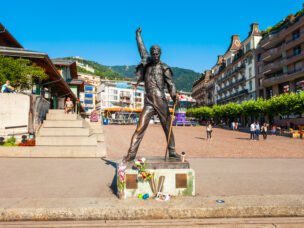 Socha Freddieho Mercuryho v Montreux, Švýcarsko