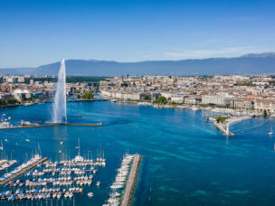 Ženeva - letecký pohled