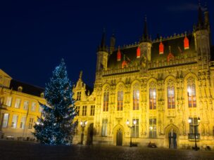 Vánoční strom v Bruggách