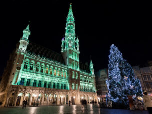 Světelná show v Bruselu