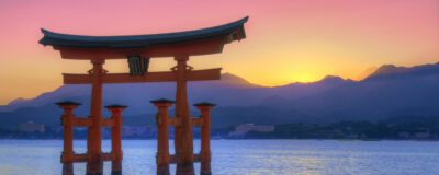 The Floating Otorii gate at Miyajima, Japan.